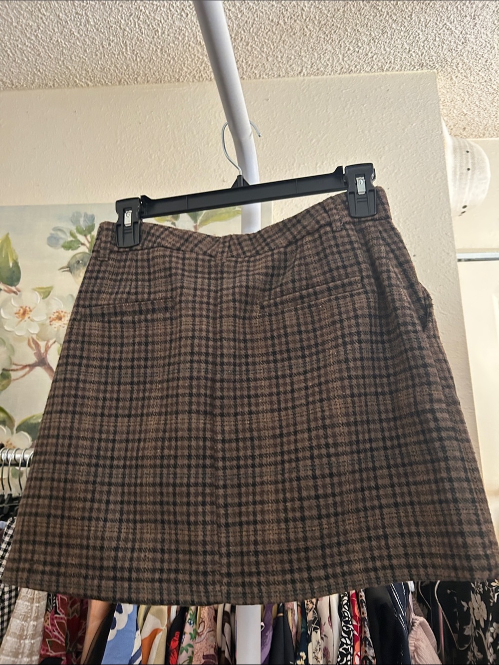 Blu Pepper Brown Plaid Mini Skirt - Picture 2 of 3